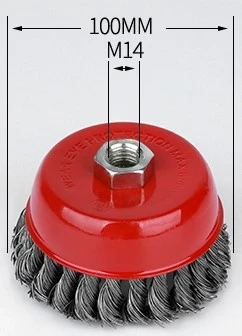 100mm twisted wire wheel cup brush 100mm twisted wire wheel cup brush
