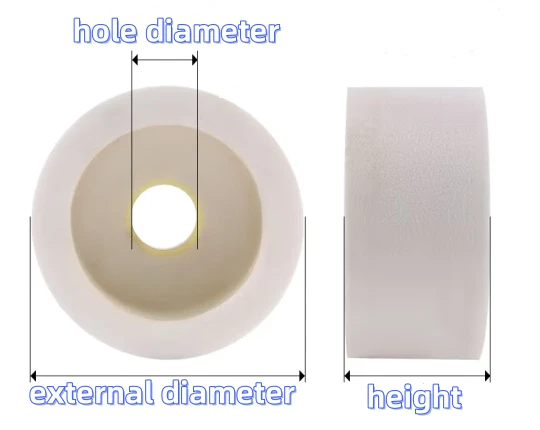 dimension of WA cup grinding wheel